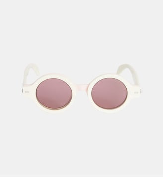 Lunettes de soleil rondes - Kenzo - Rose et blanc
