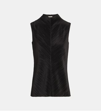 Top Plissé Mock  - Calvin Klein - Noir
