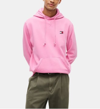 Hoodie droit badge - Tommy Hilfiger - Rose