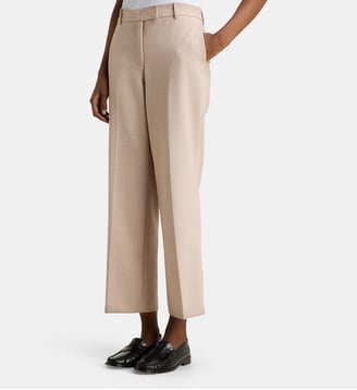 Pantalon tailleur droit effet tissé - Calvin Klein - Beige
