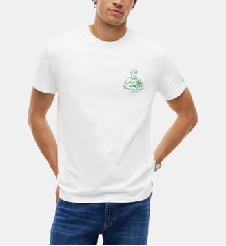 T-shirt droit imprimé fantaisie - Tommy Hilfiger - Écru