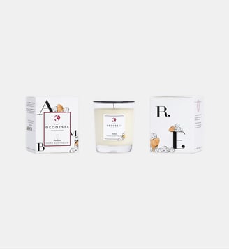 Ambre - Bougie Parfumée - Geodesis - Blanc