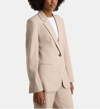 Blazer cintré tissé 1 bouton - Calvin Klein - Beige