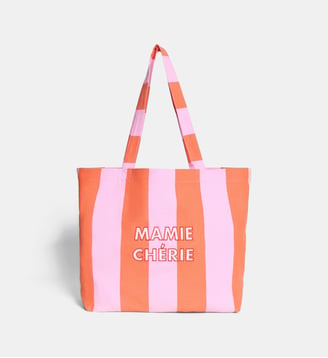 Le Cabas Brodé - Emoi Emoi - Orange et rose