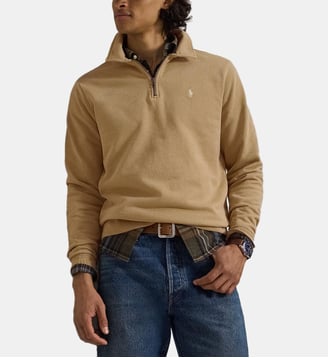 Sweat demi-zippé en molleton - Polo Ralph Lauren - Beige