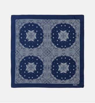 Carré en soie Minimal - Aeneis - Bleu marine