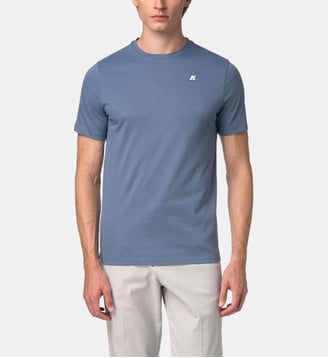 T-shirt en jersey de coton - K-Way - Bleu gris