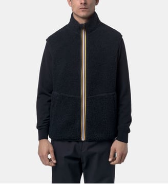Veste Yannick réversible sans manches en sherpa - K-Way - Kaki clair