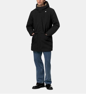 Doudoune mi-longue Jarno St Thermo - K-Way - Noir et vert