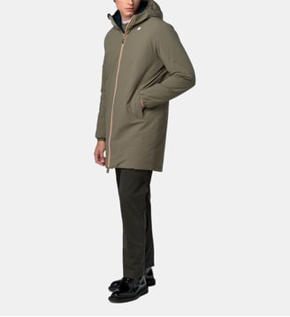 Parka Jacob St Warm Double réversible - K-Way - Kaki et marine