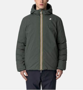Doudoune Jack réversible capuche - K-Way - Vert et noir