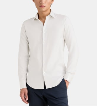 Chemise slim coton stretch piqué - Calvin Klein - Almond