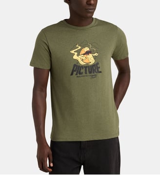 T-shirt Cheasy en coton bio - Picture - Kaki foncé