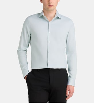 Chemise slim en coton mélangé - Calvin Klein - Vert clair