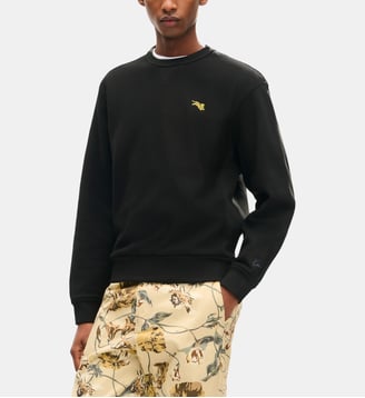 Sweat droit coton broderie tigre - Kenzo - Noir