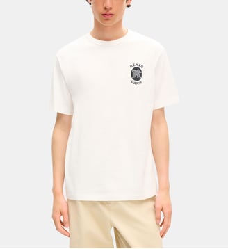T-shirt droit coton signature - Kenzo - Off white