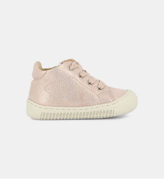 Bottillons Yaka Walk en cuir  - Pom D'Api - Rose