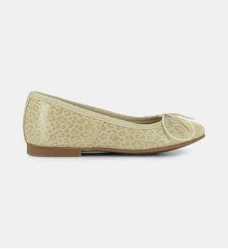Ballerines en cuir imprimé - Pom D'Api - Beige