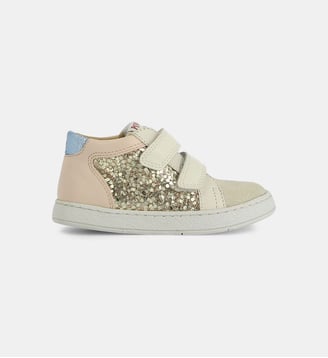 Baskets montantes Mousse Easy Top en cuir - Pom D'Api - Beige