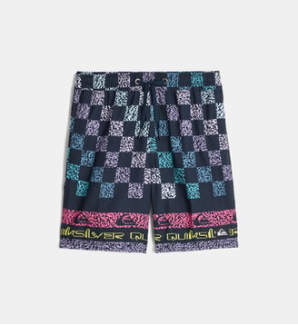 Short de bain fantaisie avec suspensoir - Quiksilver - Bleu marine