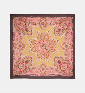 Carré indien de soie Linnette - Galeries Lafayette - Beige