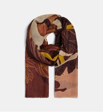 Etole Liliana à motif floral - Galeries Lafayette - Marron