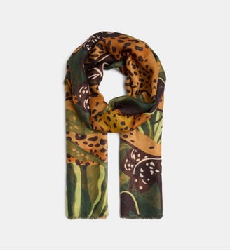 Etole Léone motif animalier - Galeries Lafayette - Kaki
