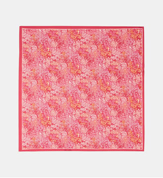 Carré Lavina plissé à motif floral - Galeries Lafayette - Rouge
