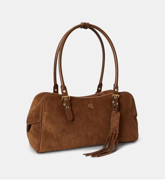 Sac à main en cuir signature - Lauren Ralph Lauren - Marron