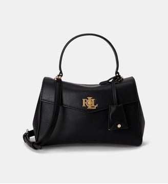 Petit sac à main Farrah en cuir nappa signature - Lauren Ralph Lauren - Black