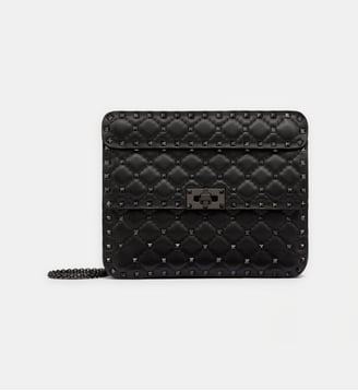 Sac à main Rockstud Spike en cuir - Valentino Garavani - Nero