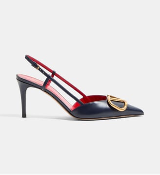 Escarpins sling back VLogo - Valentino Garavani - Noir