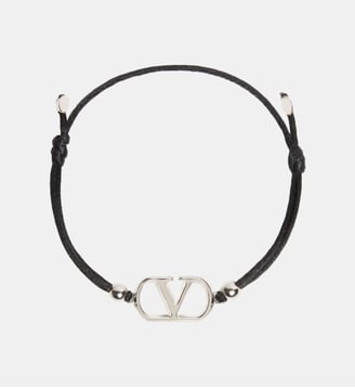 Bracelet signature en coton - Valentino Garavani - Nero