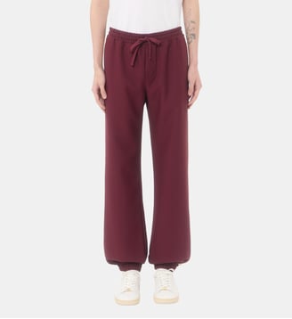 Pantalon droit bande signature - Valentino Garavani - Bordeaux