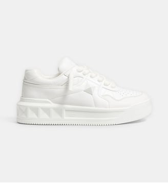 Baskets Basses One Stud Xl en cuir nappa - Valentino Garavani - Blanc