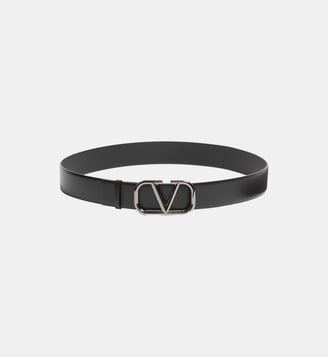 Ceinture Vlogo signature en cuir - Valentino Garavani - Noir