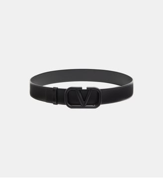 Ceinture Vlogo signature en cuir - Valentino Garavani - Noir
