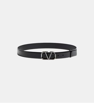 Ceinture Vlogo signature en cuir - Valentino Garavani - Noir
