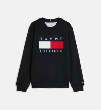 Sweat droit Heritage - Tommy Hilfiger - Noir