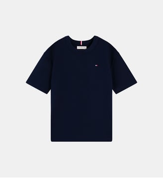 T-shirt droit signature - Tommy Hilfiger - Marine