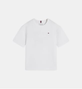 T-shirt droit signature - Tommy Hilfiger - Blanc