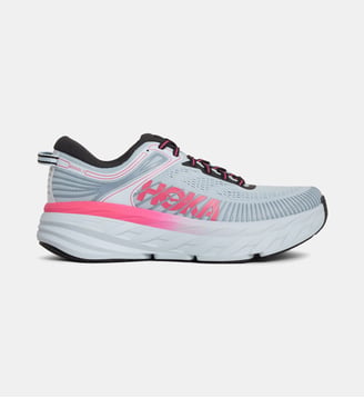 Baskets basses de running Bondi 7 - Hoka - Bleu et rose