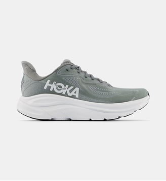 Baskets basses de running Clifton 10 - Hoka - Gris et blanc