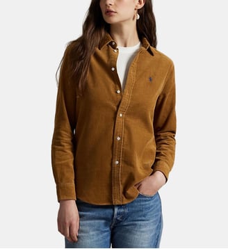 Chemise droit en velours côtelé signature - Polo Ralph Lauren - Tan