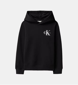 Sweat droit à capuche - Calvin Klein - Noir