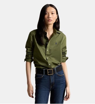 Chemise droite en coton signature - Polo Ralph Lauren - Olive