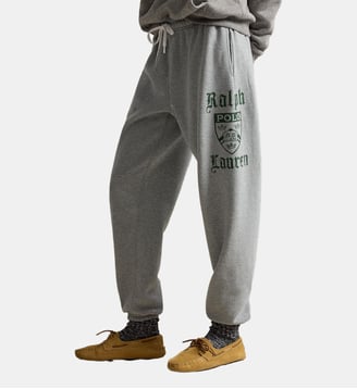 Pantalon de survêtement logo en molleton - Polo Ralph Lauren - Gris