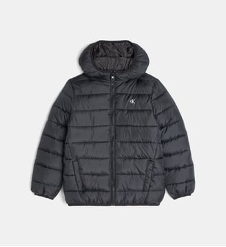 Doudoune monogramme avec capuche - Calvin Klein - Noir