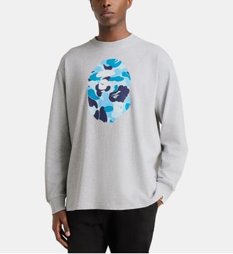 T-shirt droit ABC Camo Ape Head camouflage coton - A BATHING APE ® - Gris