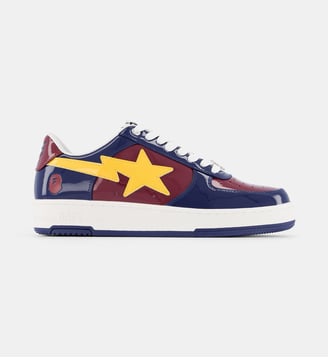 Baskets basses STA #5 cuir verni - A BATHING APE ® - Bordeaux